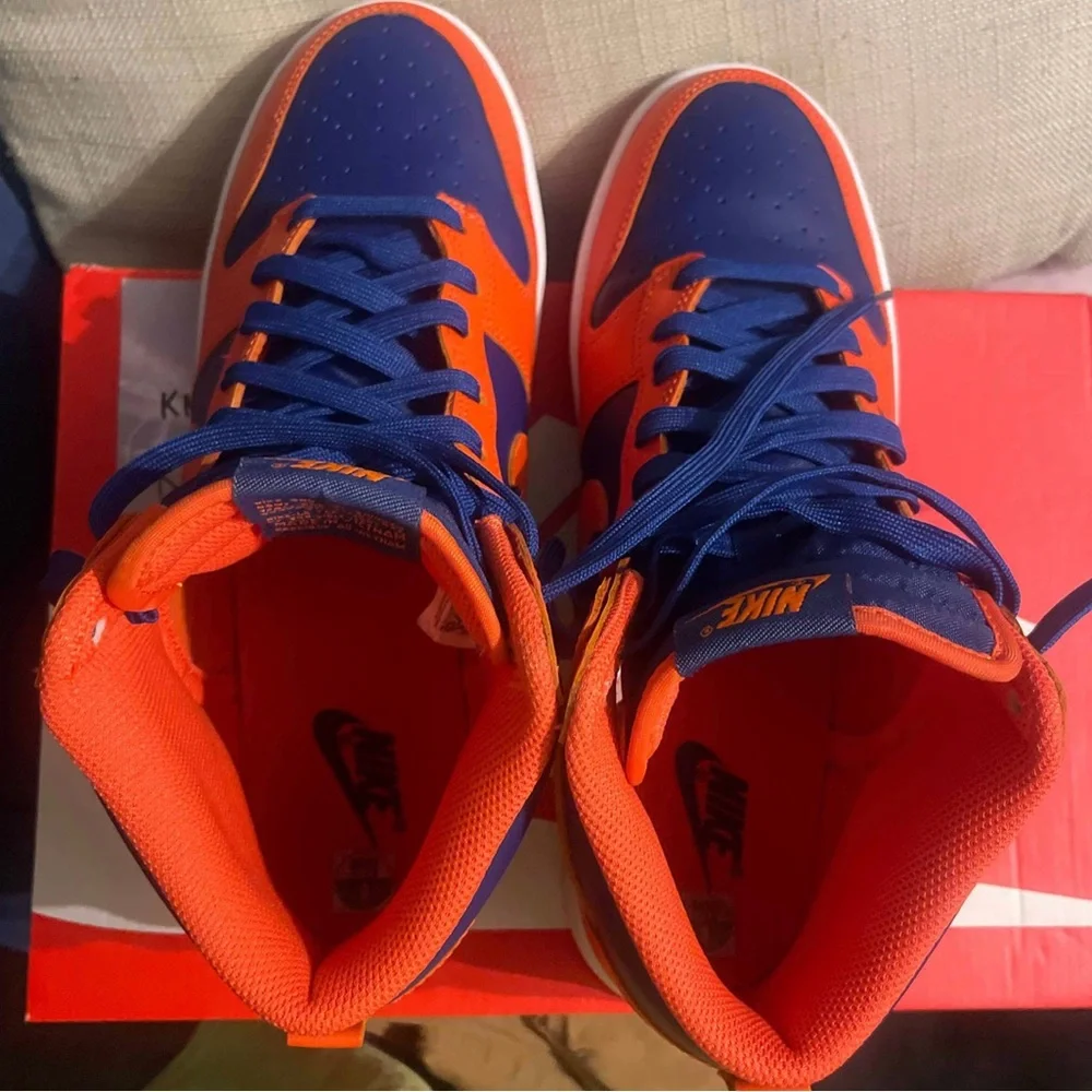 Nike Dunk High-“Knicks”- Clean-size 9m-original box-No star fading-No heel drag - Picture 13 of 16